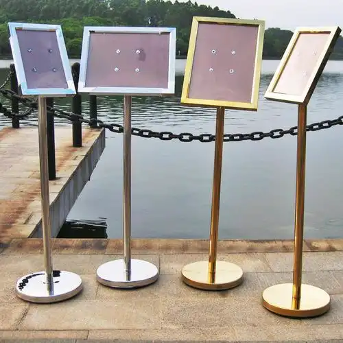 户外告示牌展示架立式斜面不锈钢a2a3a4指示牌立牌迎宾水牌广告牌