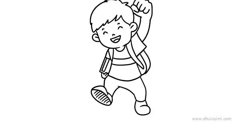 男生儿童画怎么画男生简笔画顺序