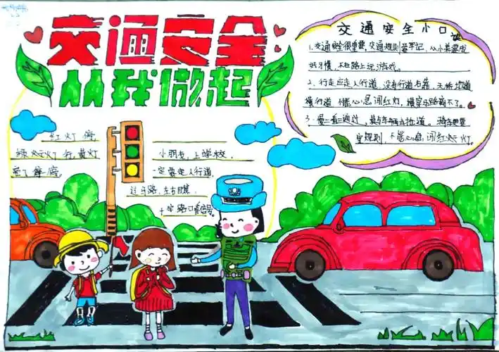 5张关于交通安全的手抄报