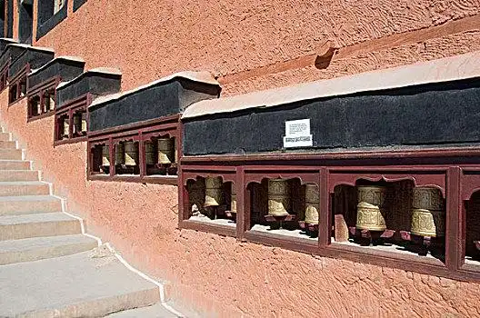 转经轮,寺院,查谟-克什米尔邦,印度
