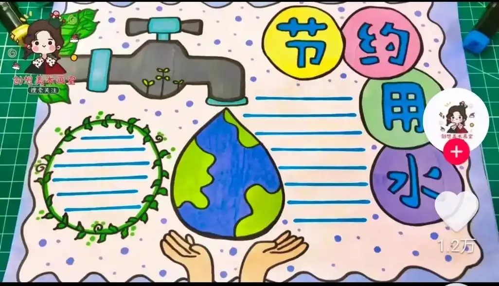 一年级第一次画手抄报亲爱的大宝画的大家觉得如何,对比一下棒 - 抖