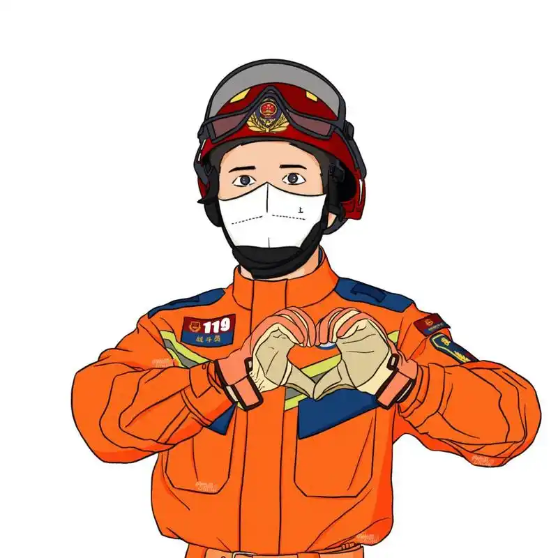 消防员蓝朋友头像 鲜衣怒马是少年,戎装在身护国安.