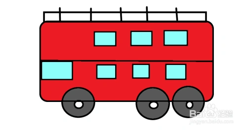 交通工具之双层巴士的画法