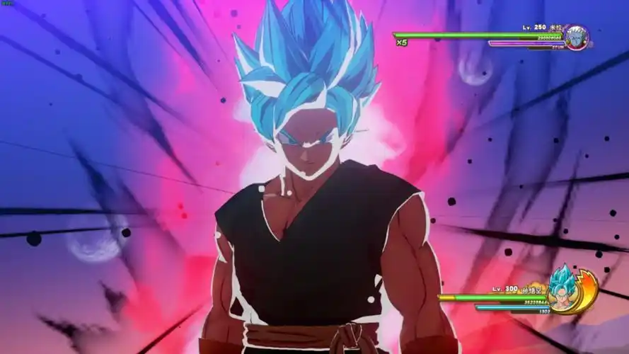 龙珠 z 卡卡罗特 超蓝界王拳形态!模组展示