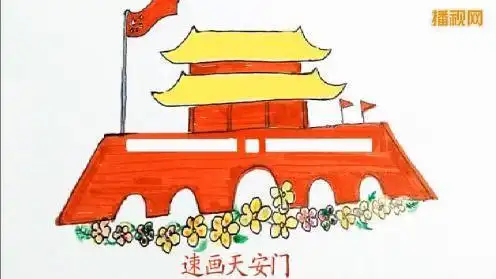 天安门绘画数学手抄报北京天安门手抄报