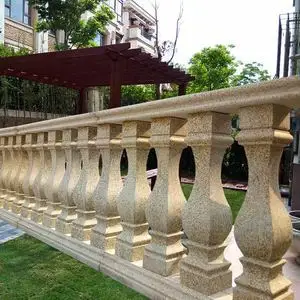 花岗岩大理石栏杆护栏阳台别墅石柱子圆柱方柱石材围栏户外罗马柱