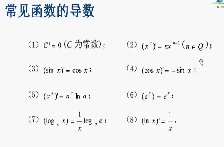 常见函数的导数_51dev.com it技术开发者社区