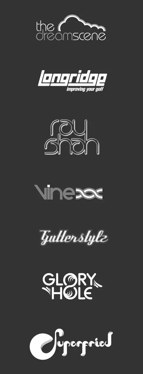 一组细节制胜纯色logo设计,创意字母变形 点睛造型