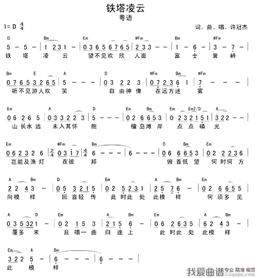 铁塔凌云 吉他谱