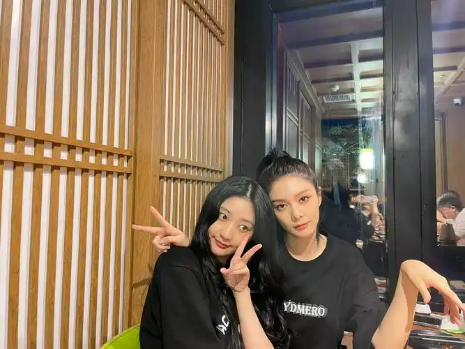 傅菁晒与戚砚笛的搞怪合照……_高清图集_新浪网