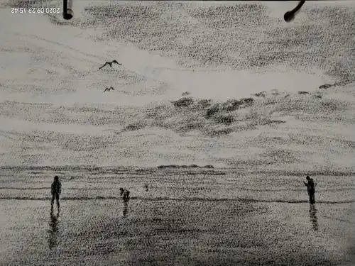 海之恋——一色海景素描写生