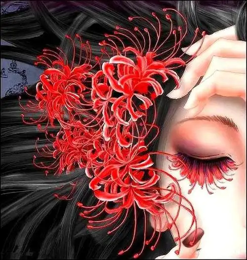 彼岸妖姬暗黑系古风二次元动漫壁纸,彼岸花,花开千年花落千年