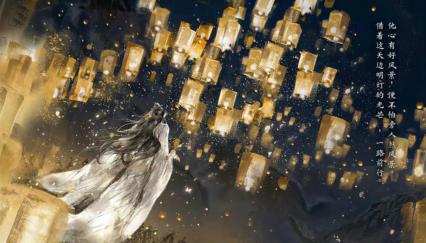 天官赐福# 为你花开满城,为你明灯三千.