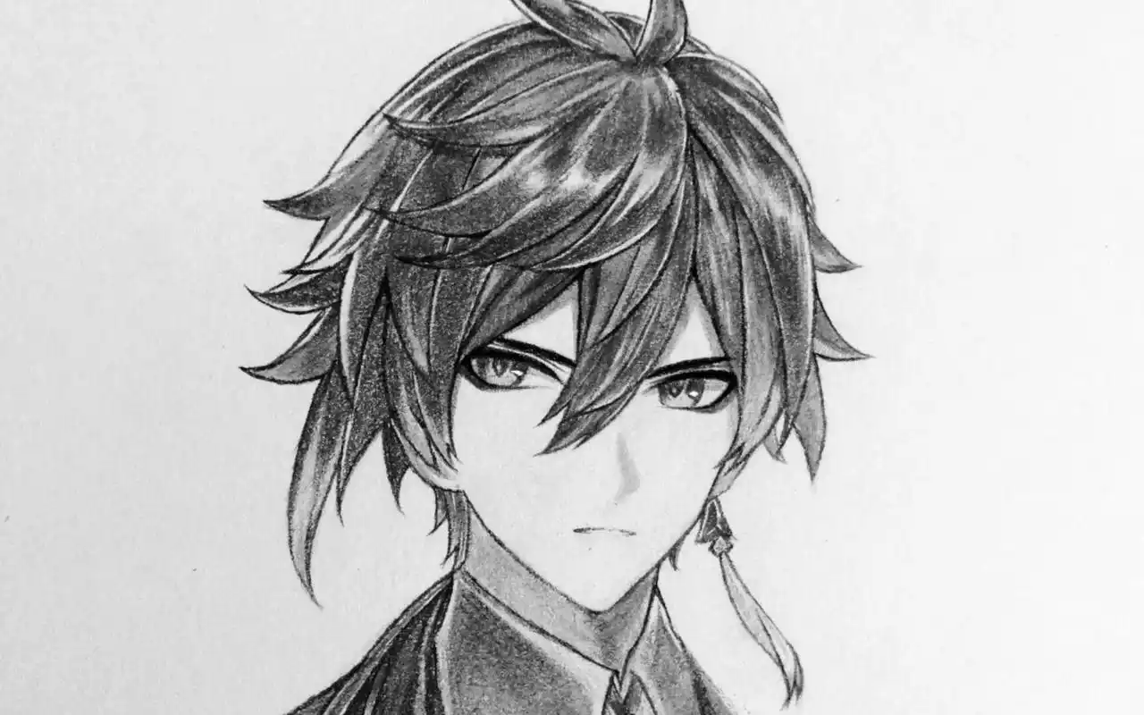 手绘钟离,不喜勿喷     这次画的太着急了,画的有点丑