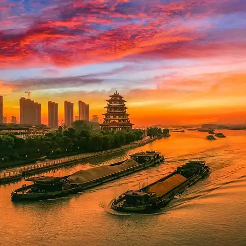 美丽江苏每日一景丨宿迁泗阳京杭运河瑰丽如画