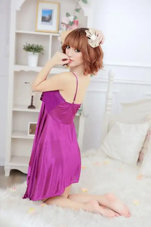 新款冰丝情趣内衣 厂家批发性感睡衣 时尚品牌蕾丝女式睡裙