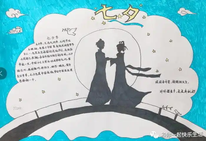 七夕节手抄报简单漂亮