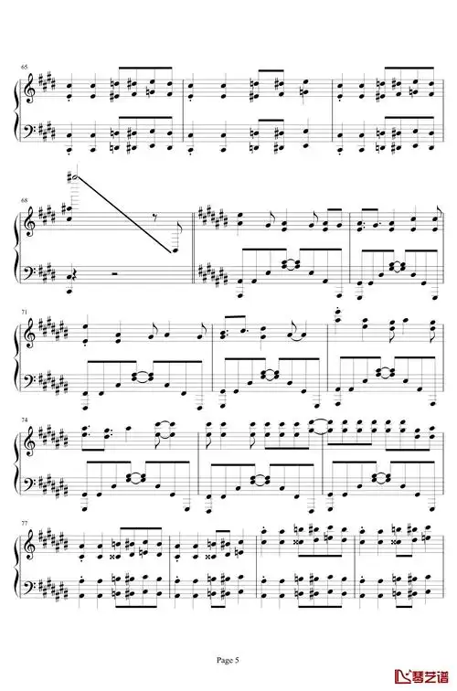 凹凸世界三部曲钢琴谱-kyle xian5