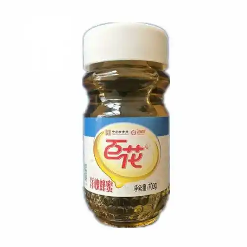 【中华】百花蜂蜜百花牌洋槐蜂蜜蜂蜜700g玻璃瓶装天然蜜