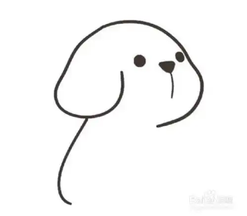 如何用简笔画一只可爱的小狗