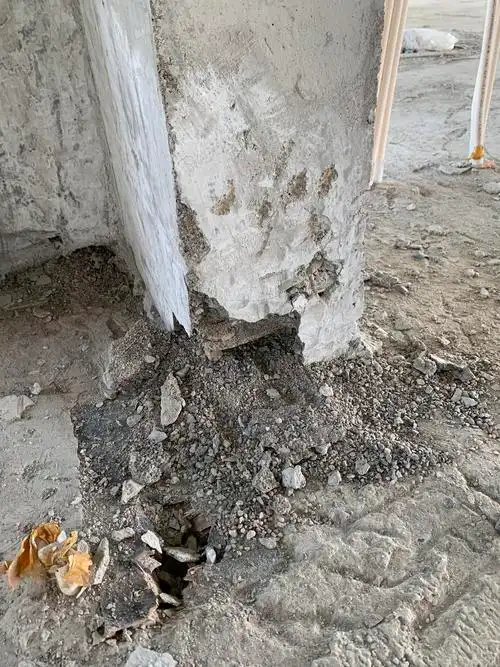 被白蚁咬过的剪力墙