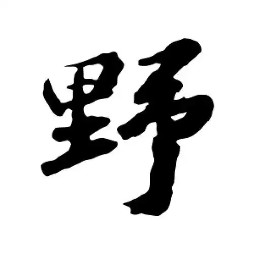 行书野字