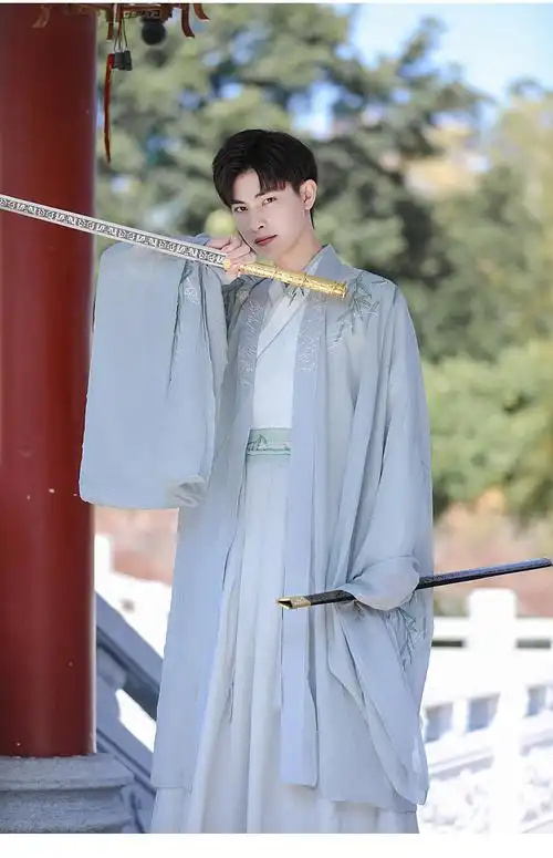 男生汉服青少年学生夏季薄款古装男套装公子飘逸古风男士仙气古代大码