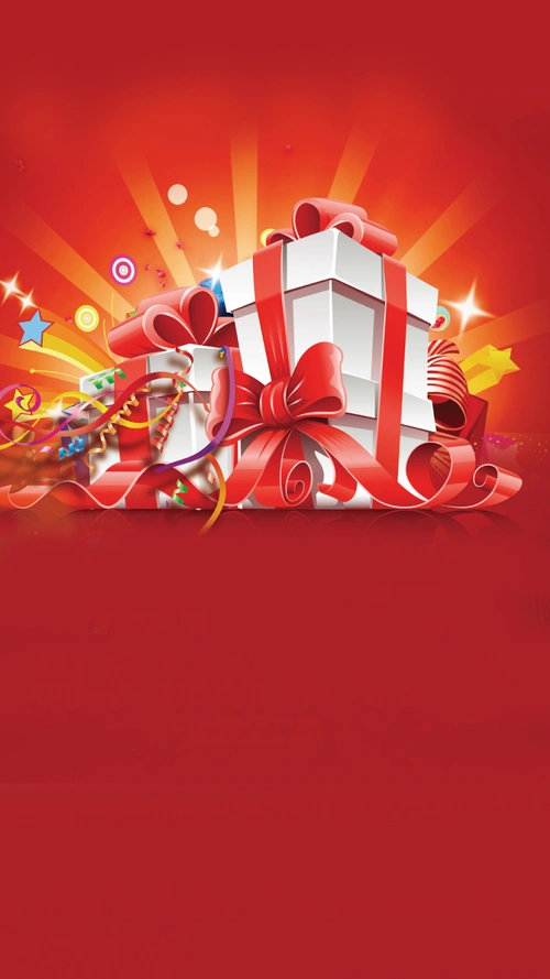 光束礼品礼物红色h5背景