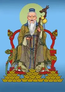 鑫隆德企业店淘宝月老神像挂画寺庙家用供奉红喜神月老星君卷轴画