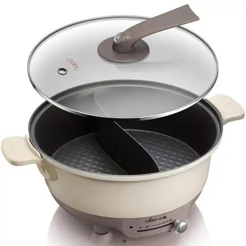 小熊bear电火锅电炒锅家用宿舍聚会煎煮烙冬天多功能5l电煮锅电热锅