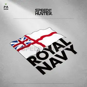 英国皇家海军 军事军标01 摩托车贴花越野车汽车车身防水反光贴纸