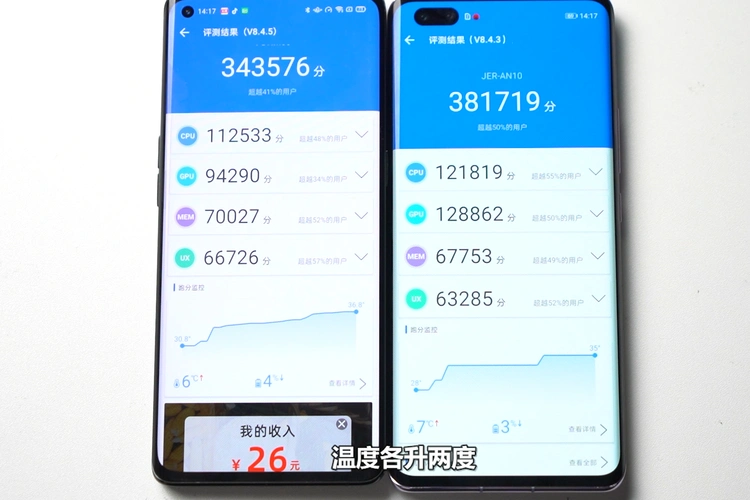 实测对比opporeno4pro对华为nova7pro跑分真能代表一切