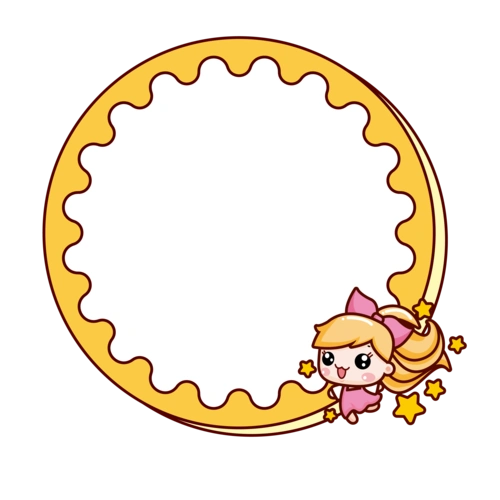 可爱的小公主边框插画图片