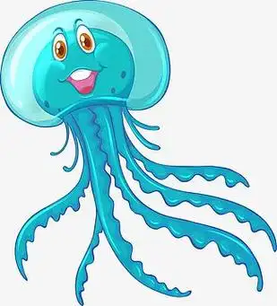 蓝色矢量海洋生物