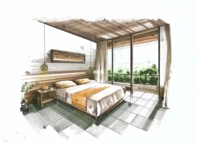 透视有点难搞马克笔#夏克梁#马克笔  #透视练习  #室内设计  #手绘