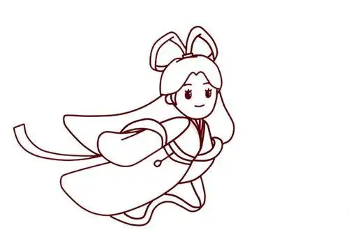 嫦娥的简笔画嫦娥的简笔画简单漂亮