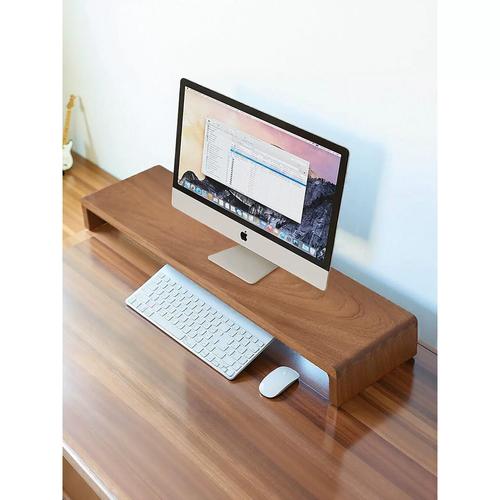 北美黑胡桃木电脑增高架桌面垫高架显示器架支撑架办公桌底座托架