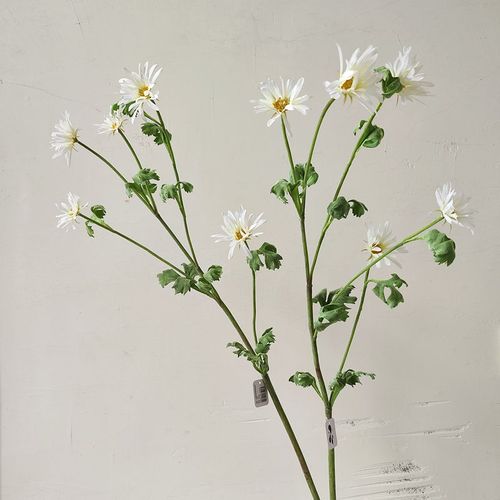 仿真花白色金鸡菊高绢花家居装饰假花小雏菊自然系花艺插花长枝