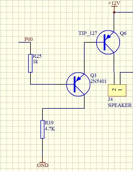 tip127 pnp三极管用单片机控制12v喇叭不了