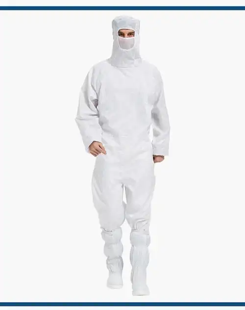 防静电无尘服连体无尘车间方百级净化服紫色静电衣工程工作服 藏青色