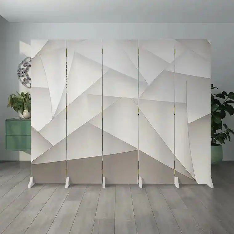 北欧隔断墙卧室遮挡家用屏风隔断客厅餐厅折叠移动布艺 - 抖音