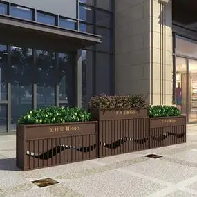 户外铁艺花箱餐厅咖啡店外摆花架落地隔断围栏商业街广场户外花坛