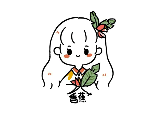 超萌水果小女孩简笔画头像