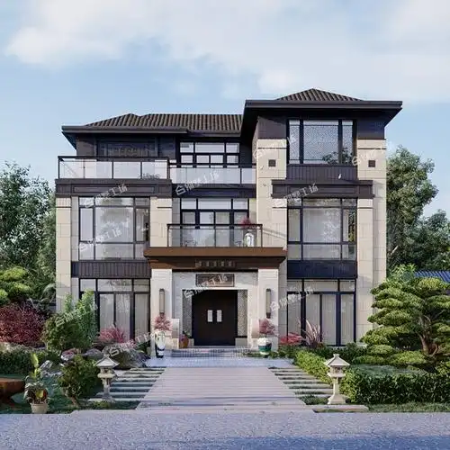 新中式三层别墅设计图"