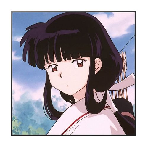 犬夜叉动漫diy数字油画手绘涂色填充画桔梗二次元卧室背景装饰画