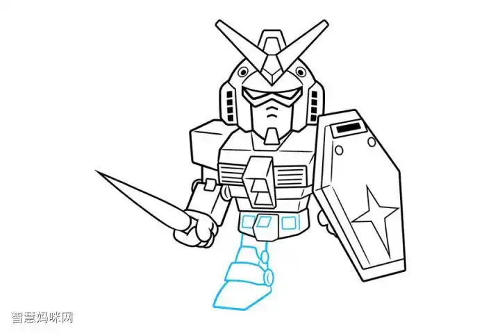 如何画赤壁sd高达-图8