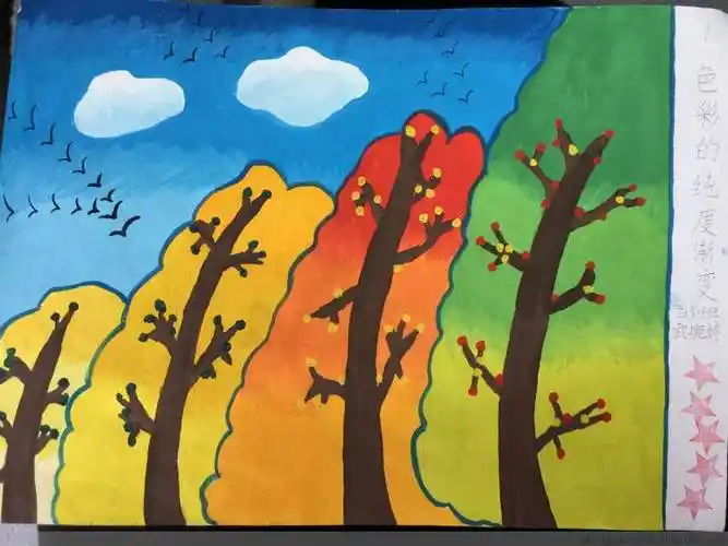 水粉画明度纯度渐变 水粉明度渐变图片大全