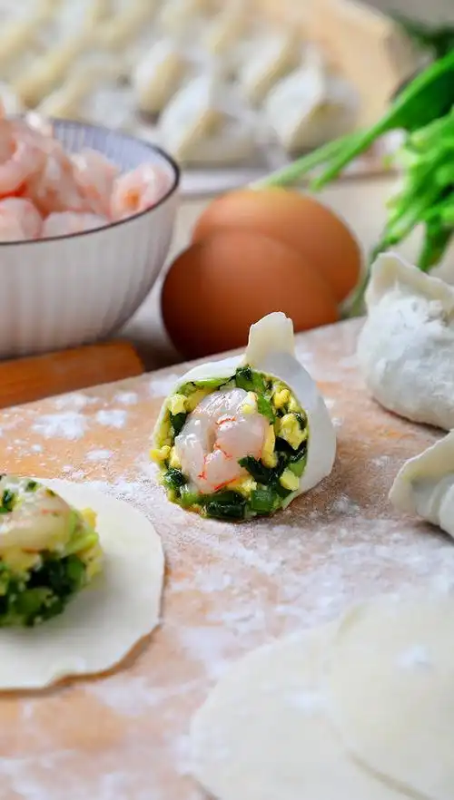 百饺园水饺 虾仁素三鲜水饺 虾仁素三鲜速冻饺子1440g 48粒【图片