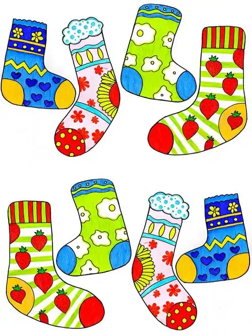 袜子儿童画