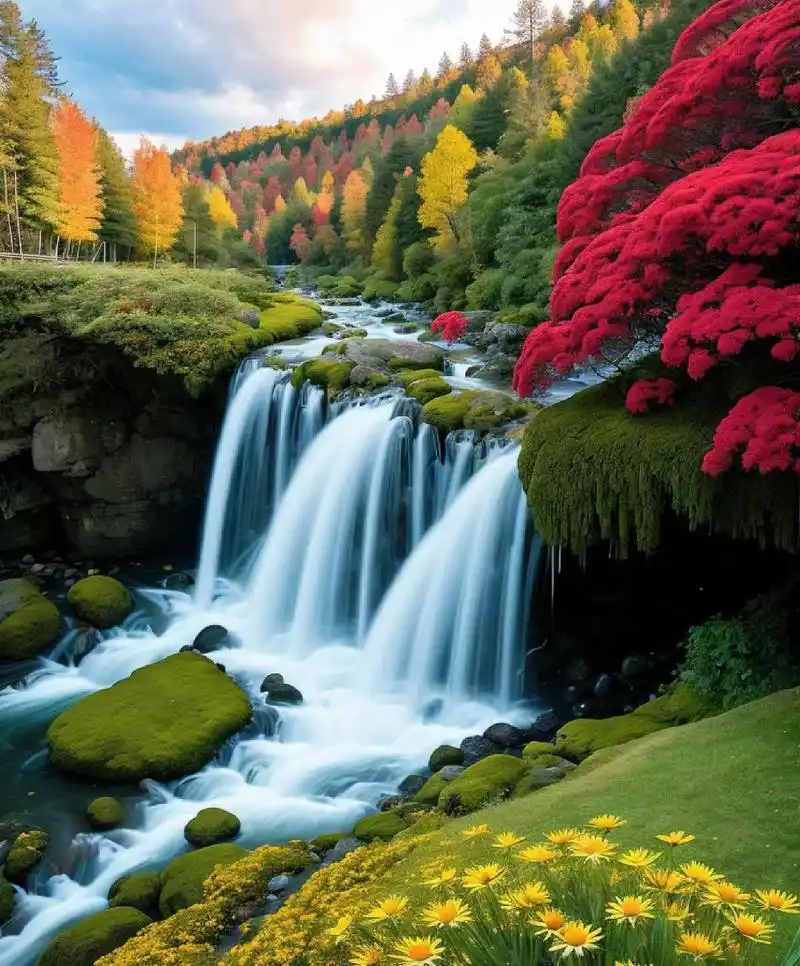 九寨沟秋天的美景 在九寨沟的秋天,大自然换上了一身绚丽的颜色.